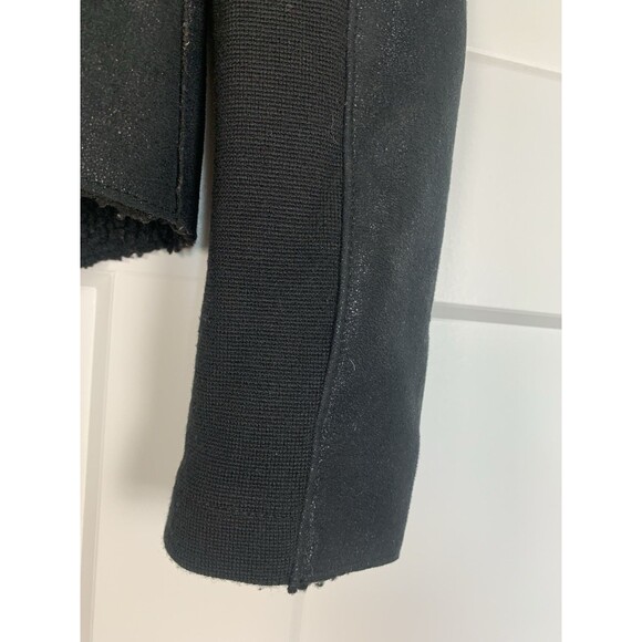 Ann Taylor Shiny Black Bomber Jacket Zip Up Womens Size Small - Picture 6 of 11